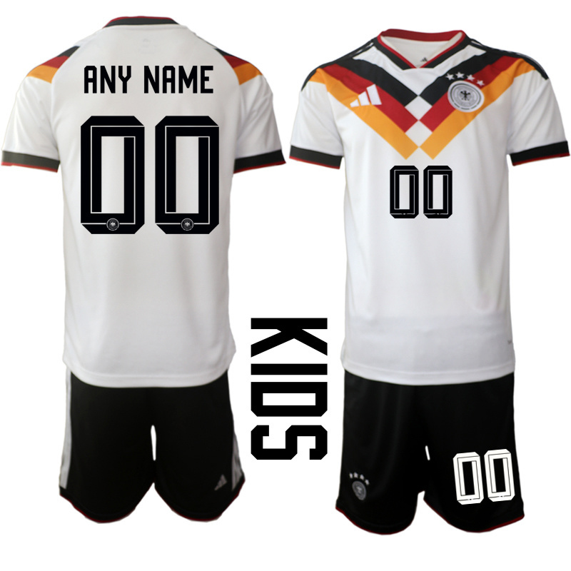 Youth custom Germany home  style 2026 World Cup Soccer jersey
